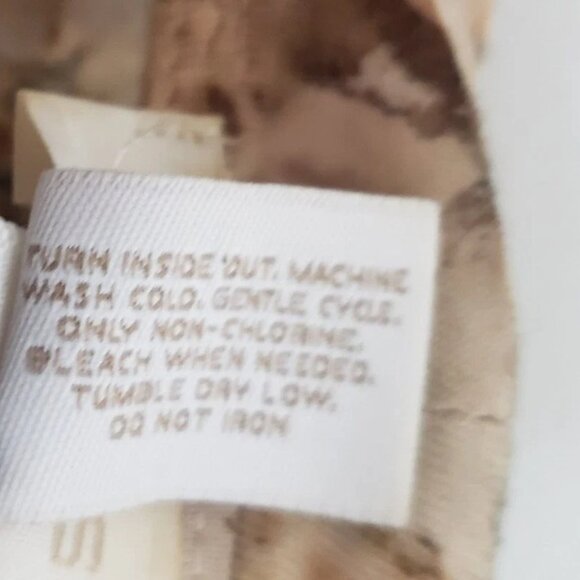 Chico's Brown and Tan Studded Snake Print 3/4 Sleeve Top Sz 1 - Picture 5 of 5